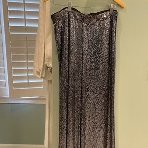 Zara wide leg sequin disco pants large